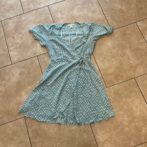 Monteau Teal Floral Mini Dress